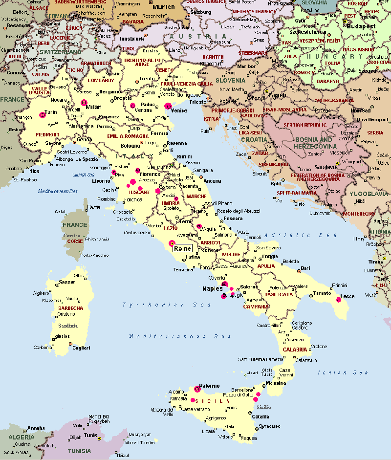 italy map pisa